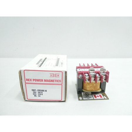 REX POWER MAGNETICS 347V-AC 120V-AC VOLTAGE TRANSFORMER CS50E-A